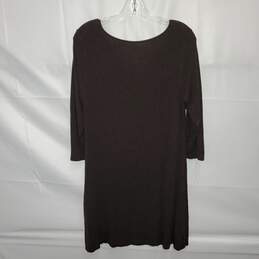 Eileen Fisher Petite Brown Long Sleeve Pullover Dress Size PM alternative image