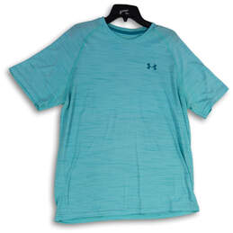 Mens Blue V-Neck Short Sleeve Pullover Activewear T-Shirt Size XL