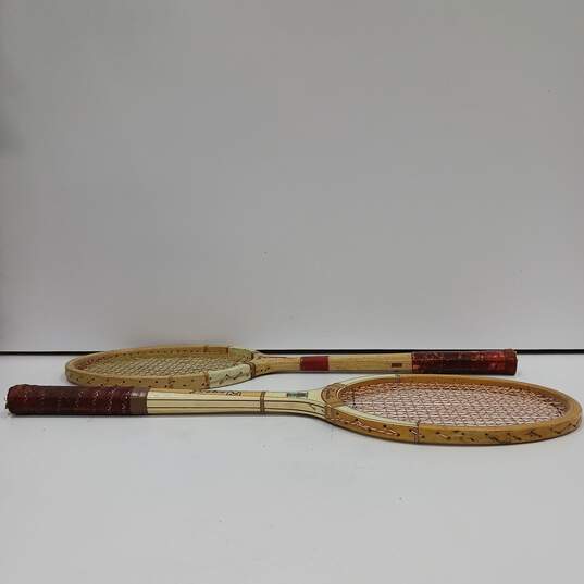 Set of 2 Vintage Tennis Rackets image number 3