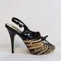 Vince Camuto Black Patent Leather Snakeskin Heels Women's Size 8.5B image number 1