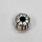 Designer Pandora S925 ALE Sterling Silver Ribbed Clip Beaded Charm image number 1