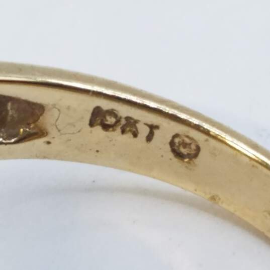 10k Gold Diamond Sz 6 3/4 Ring Damage 4.8g image number 3