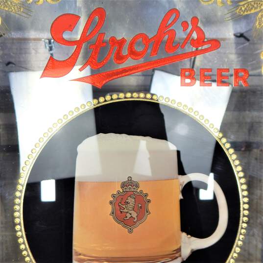 Vintage Original 12x19 Stroh's Beer Family Brewers 200 Years Mirror Sign image number 2