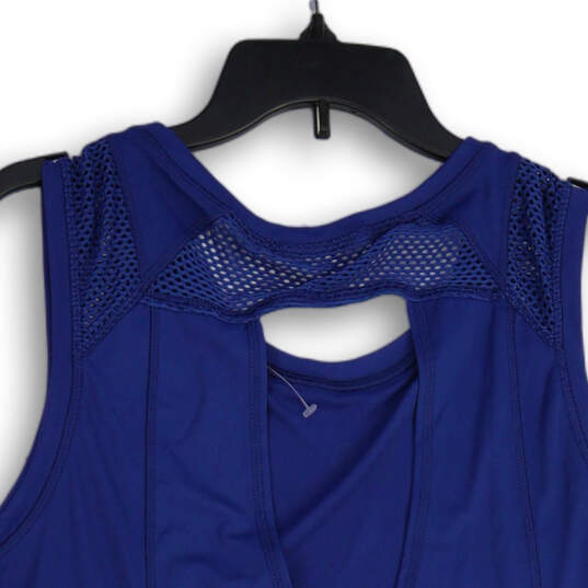 NWT 90 Degree By Reflex Womens Blue Mesh Cut Out Sleeveless Tank Top Sz XL image number 4