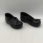 Dansko Womens Black Leather High-Heeled Round Toe Slip-On Clog Shoes Size 40 image number 1