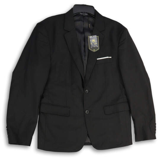 NWT Womens Black Notch Lapel Long Sleeve Two Button Blazer Size Medium image number 1