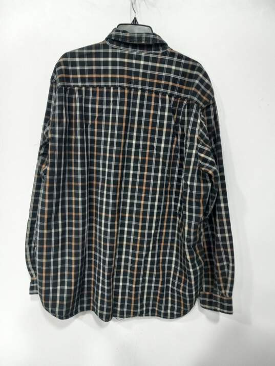 Men’s Carhartt Relaxed Fit Plaid Long-Sleeve Button-Up Work Shirt Sz 2XL image number 2