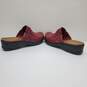 Clarks Hayla Marina Red Leather Clogs Women's Size 9.5 image number 4