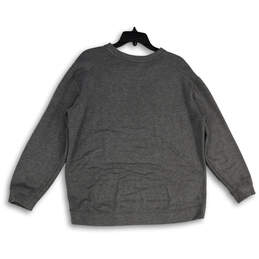 Mens Gray Heather Round Neck Long Sleeve Pullover Sweatshirt Size Large alternative image