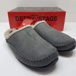 Deer Stags Slipperooz Nordic Charcoal Grey Size 11