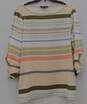 Lafayette 148 Women's Half Sleeve Striped Shirt Size Large image number 1