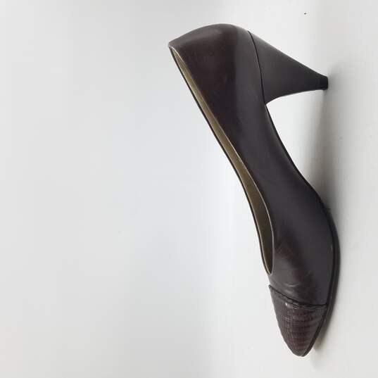 Bally Leather Pump Women's Sz 6B Chocolate Brown image number 2
