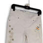 NWT Womens White Light Wash Embroidered Pockets Denim Boyfriend Jeans Size S image number 3