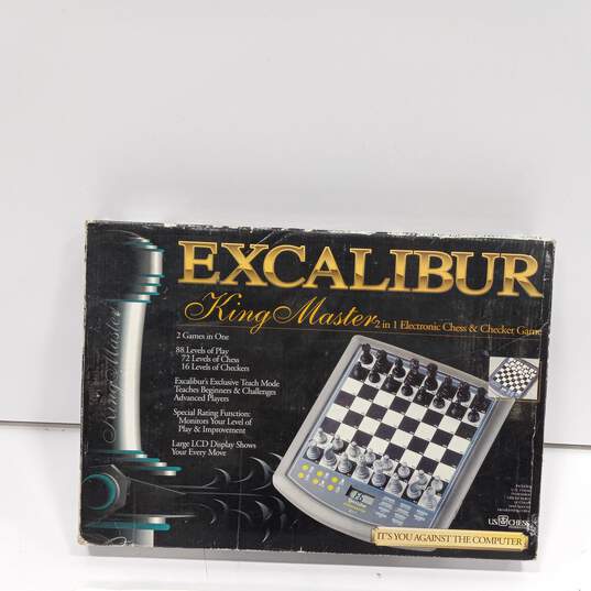 Excalibur King Master 2 in 1 Electronic Chess Checker Game w/Box image number 2