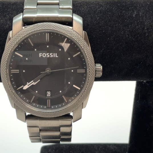 Designer Fossil Machine Smoke FS-4774 Stainless Steel Analog Wristwatch image number 1