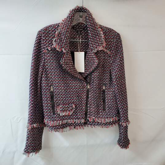 Women's Medium Red/White/Gray/Black Zipper Jacket - Tag Attached image number 1