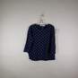Womens Polka Dot Cotton Classic Boat Neck 3/4 Sleeve Pullover T-Shirt Size Large image number 1