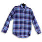 Womens Multicolor Plaid Long Sleeve Collared Button-Up Shirt Size Small image number 1