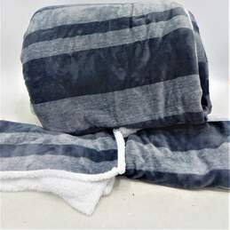 UGG Avery King Comforter Set Grey Stripes