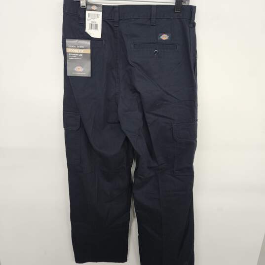 Navy Loose Fit Straight Leg Cargo Pants image number 2
