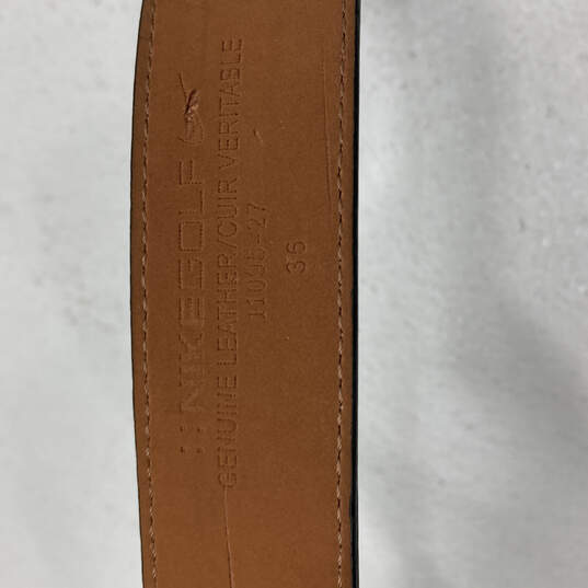Mens Black Leather Grip Tech Alabama Tailgate Buckle Adjustable Belt Sz 36 image number 8