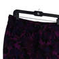 Womens Purple Black Camouflage Zip Pockets Tapered Leg Jogger Pants Size L image number 1