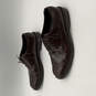 Mens Brown Leather Round Toe Low Top Lace-Up Derby Dress Shoes Size 11 D image number 3