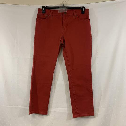 Women's Red Lauren Ralph Lauren Modern Straight Ankle Jeans, Sz. 10P image number 1