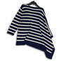 NWT Womens Blue White Striped Long Sleeve Crew Neck Pullover Sweater Sz XL image number 2
