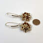 Designer Betsey Johnson Gold-Tone Bow Christmas Rhinestone Dangle Earrings image number 3