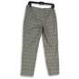 Lafayette 148 New York Womens Black White Plaid Pull-On Ankle Pants Size 4 image number 2