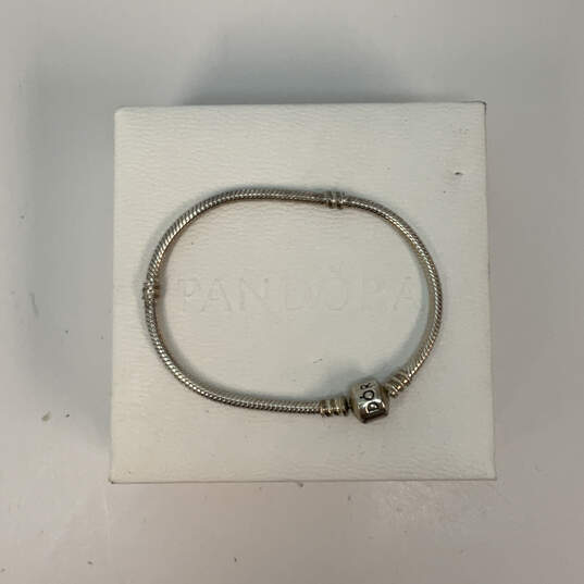 Designer Pandora 925 ALE Sterling Silver Ball Clasp Chain Bracelet With Box image number 2