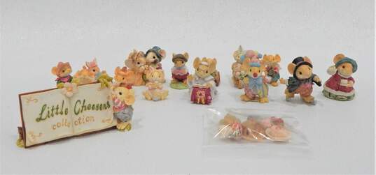 VTG 90s Ganz Little Cheesers Mouse Figurines Picnic Minis Charming Tails Christmas image number 1