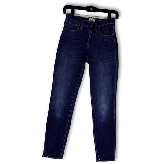 Womens Blue Denim Medium Wash High-Rise Pockets Skinny Leg Jeans Size 24 image number 1