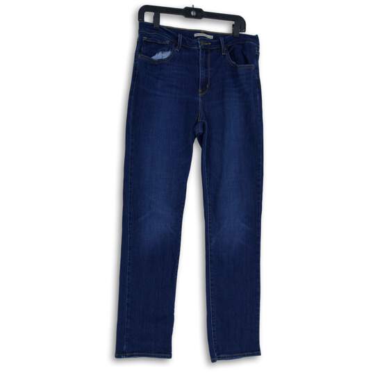 Levi Strauss & Co. Womens Blue 724 Denim High Rise Straight Leg Jeans Size 31 image number 1