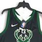 NWT Nike Mens Green Black Milwaukee Bucks Malcolm Brogdon #13 NBA Jersey Size L image number 3