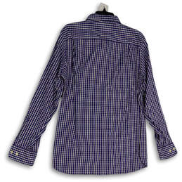 Womens Blue Checked Long Sleeve Collared Button-Up Shirt Size Medium alternative image