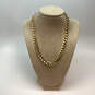 Designer J. Crew Gold-Tone Lobster Clasp Classic Curved Link Chain Necklace image number 1
