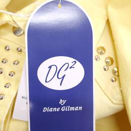 Diane Gilman Women Yellow Long Sleeve Top L NWT alternative image