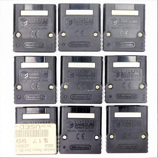 Nintendo GameCube Black Memory Card Lot of 15 Loose image number 3