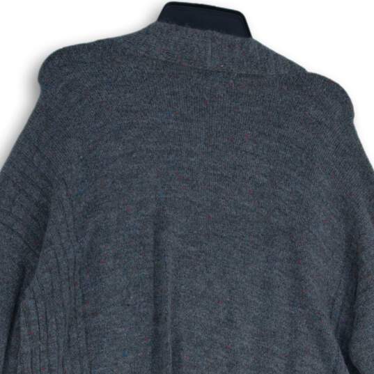 Liz Claiborne Womens Gray Long Sleeve Open Front Cardigan Sweater Size M image number 4