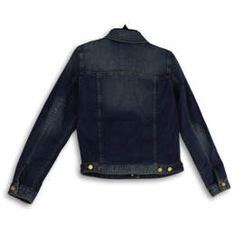 NWT Womens Blue Denim Spread Collar Long Sleeve Jean Jacket Size M alternative image