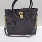 Michael Kors Hamilton Large Black Saffiano Leather Satchel Tote Handbag image number 1