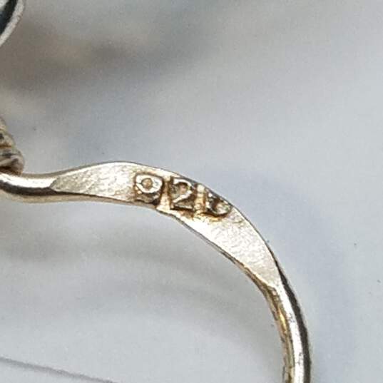 F.L. Sterling Silver Open Cut - Work Cuff Bracelet2p Drop Earring Bundle 3pcs Damage 13.8g image number 5