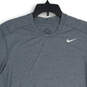 Mens Gray Dri-Fit Crew Neck Short Sleeve Fitted Activewear T-Shirt Size L image number 3