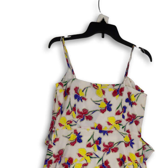 Womens Multicolor Floral Sleeveless V-Neck Asymmetrical Slip Dress Size 4 image number 4