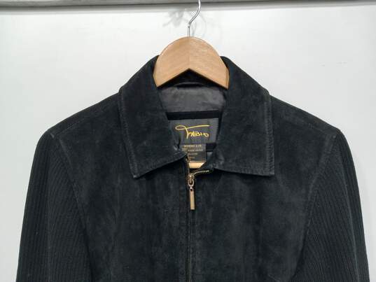 Fabio Women's Black Suede Leather Jacket Size L image number 3