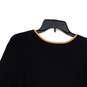 Womens Black Tan Tight-Knit Long Sleeve Cardigan Sweater Size XL image number 4