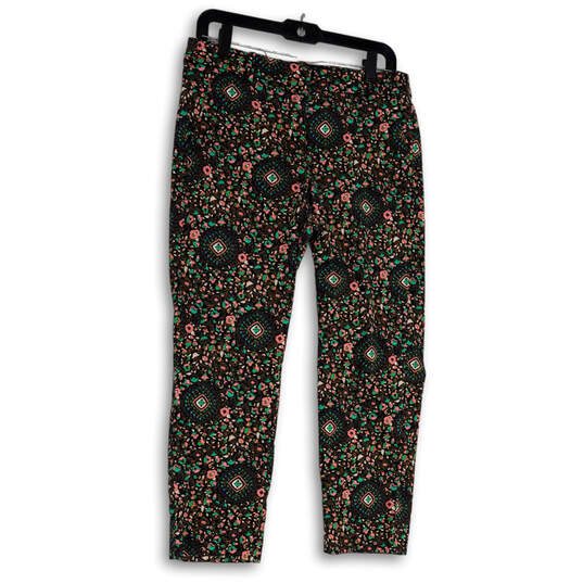 Womens Multicolor Floral Flat Front Pockets Straight Leg Chino Pants Size 6 image number 1