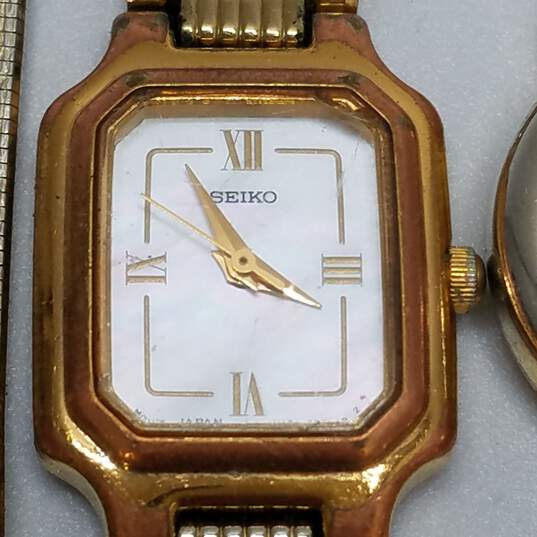 Seiko and other Vintage Fashion brand Stainless Steel Lady's Quartz Watch Bundle image number 2